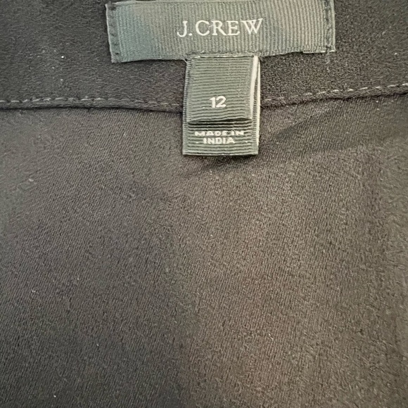 J Crew Drapey Crepe Faux Wrap Top in Black Size 12 - Picture 3 of 6